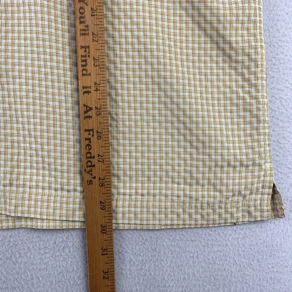 The North Face ANL6 Button Up Shirt Mens XL Yellow Plaid Outdoor Hiking